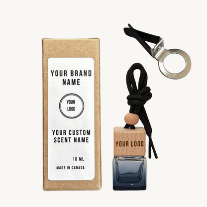 10 ml Glass Car Diffuser | Car Air Freshener (Unlabeled or Custom Engraving + Custom Box Label )